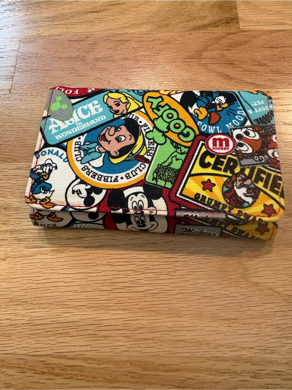 Disney Characters Pattern Trifold Wallet